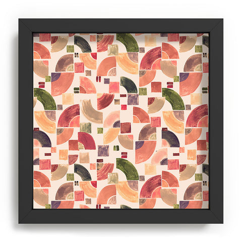 Ninola Design Retro Fusion Geometry Red Recessed Framing Square