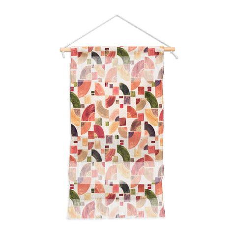 Ninola Design Retro Fusion Geometry Red Wall Hanging Portrait