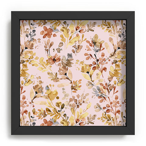 Ninola Design Rustic Cottage Wild Nature Pink Recessed Framing Square