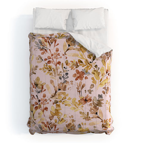 Ninola Design Rustic Cottage Wild Nature Pink Comforter
