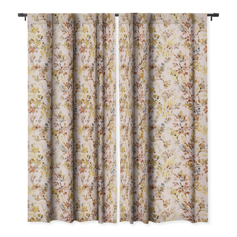 Ninola Design Rustic Cottage Wild Nature Pink Blackout Window Curtain