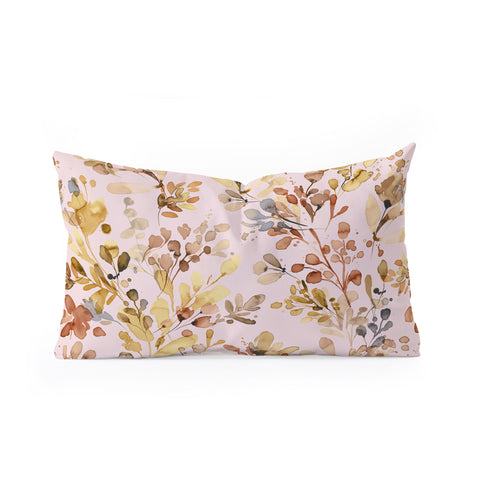 Ninola Design Rustic Cottage Wild Nature Pink Oblong Throw Pillow