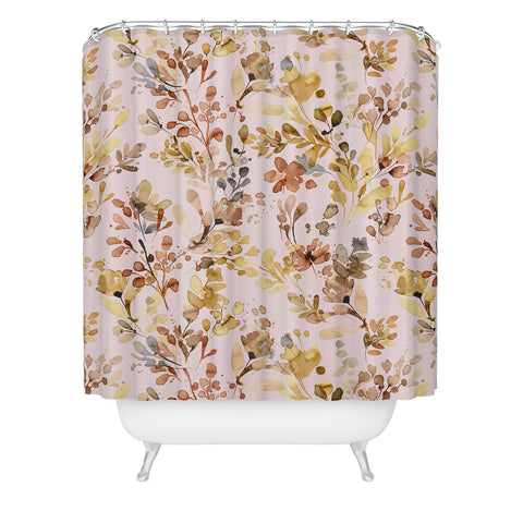 Ninola Design Rustic Cottage Wild Nature Pink Shower Curtain
