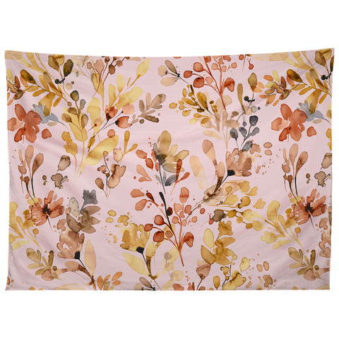 Ninola Design Rustic Cottage Wild Nature Pink Tapestry