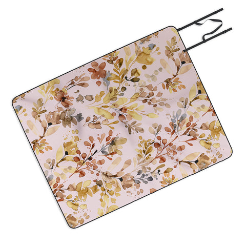 Ninola Design Rustic Cottage Wild Nature Pink Picnic Blanket