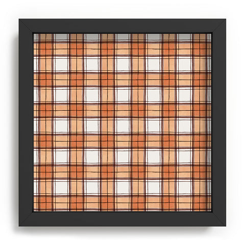 Ninola Design Rustic Geometric Checks Rust Recessed Framing Square