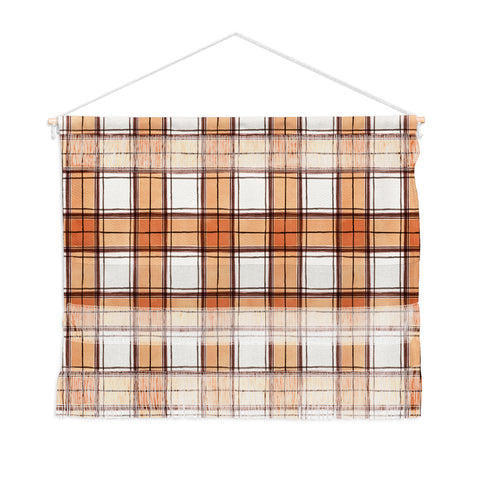 Ninola Design Rustic Geometric Checks Rust Wall Hanging Landscape