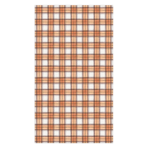 Ninola Design Rustic Geometric Checks Rust Tablecloth
