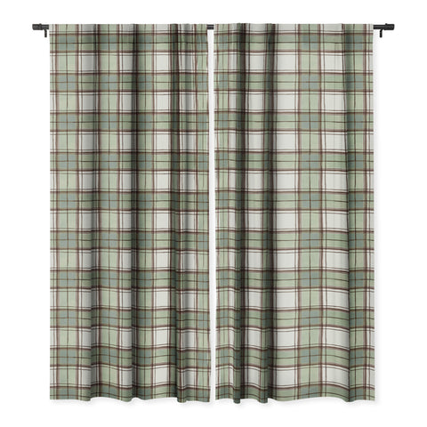 Ninola Design Rustic Geometric Checks Sage Green Blackout Non Repeat