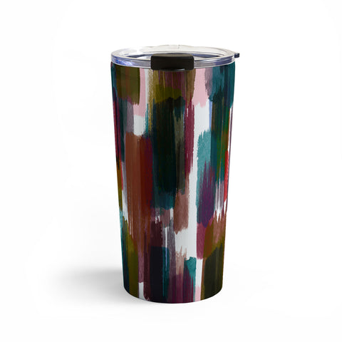 Ninola Design Rustic texture Dark red Travel Mug