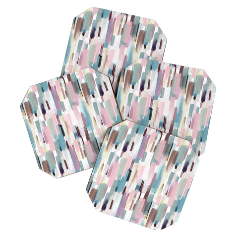 Ninola Design Rustic texture Pastel Coaster Set