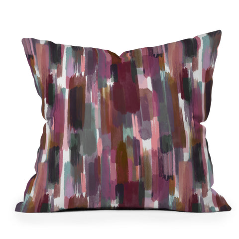 Ninola Design Rustic texture Red Outdoor Throw Pillow