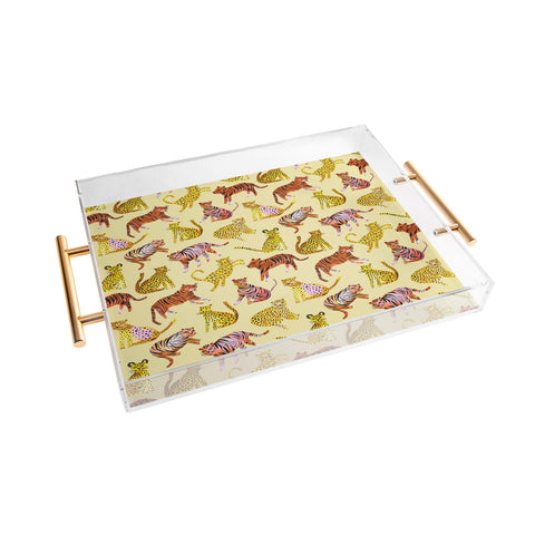 Ninola Design Safari Tigers Leopards Savanna Acrylic Tray