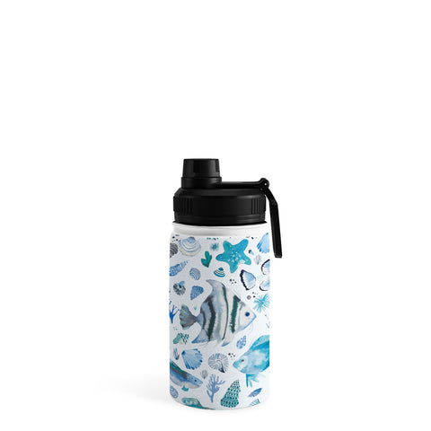 Ninola Design Sea Fishes Shells Aqua Water Bottle