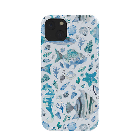 Ninola Design Sea Fishes Shells Aqua Phone Case