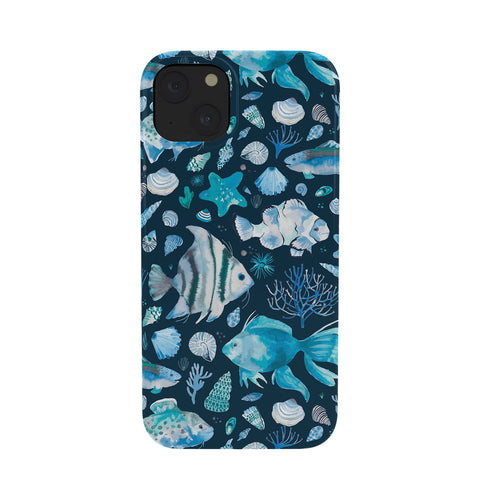 Ninola Design Sea Fishes Shells Blue Phone Case