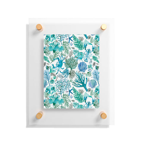 Ninola Design Sea Ocean Corals Reef Floating Acrylic Print