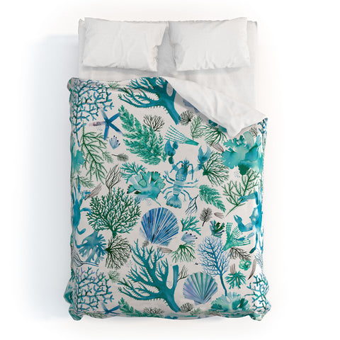Ninola Design Sea Ocean Corals Reef Duvet Cover