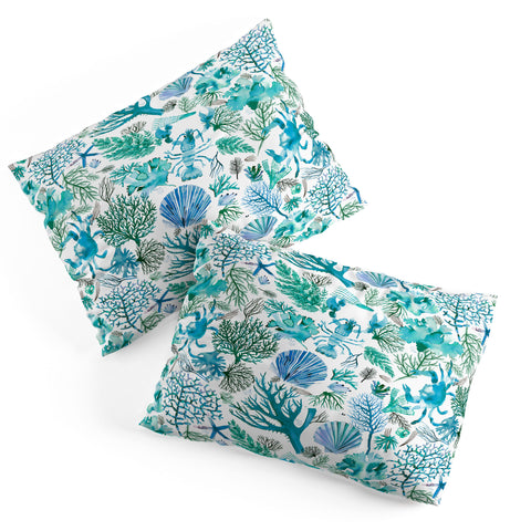 Ninola Design Sea Ocean Corals Reef Pillow Shams