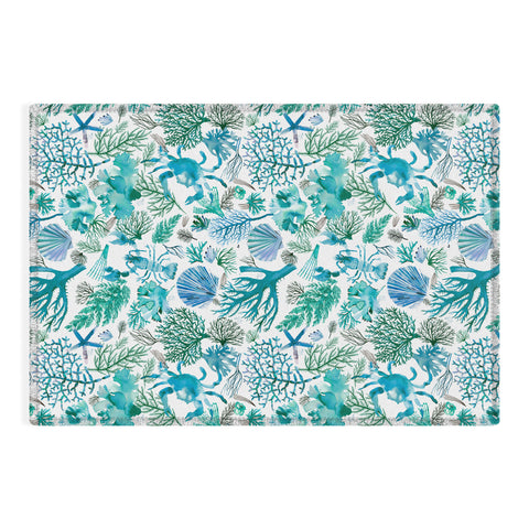 Ninola Design Sea Ocean Corals Reef Outdoor Rug