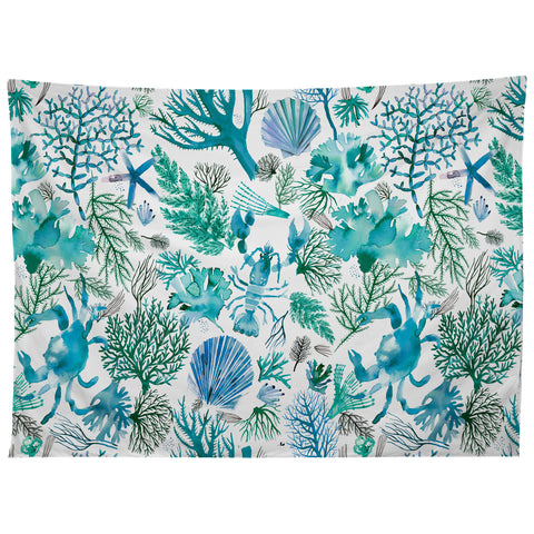 Ninola Design Sea Ocean Corals Reef Tapestry