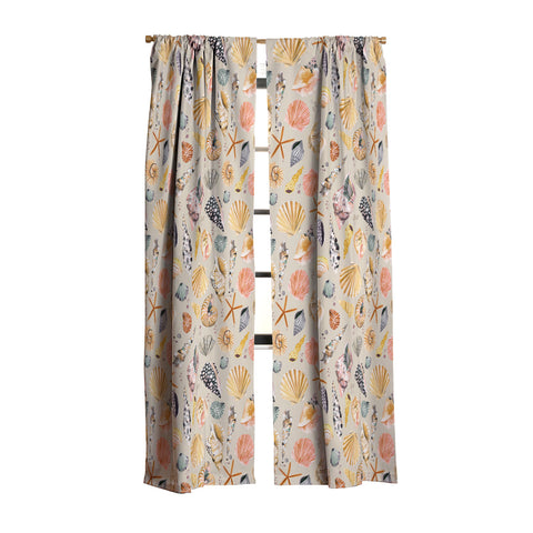 Ninola Design Sea Shells Ocean Marine Coastal Sand Blackout Non Repeat