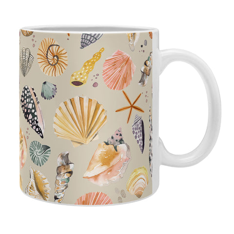 Ninola Design Sea Shells Ocean Marine Coastal Sand Coffee Mug