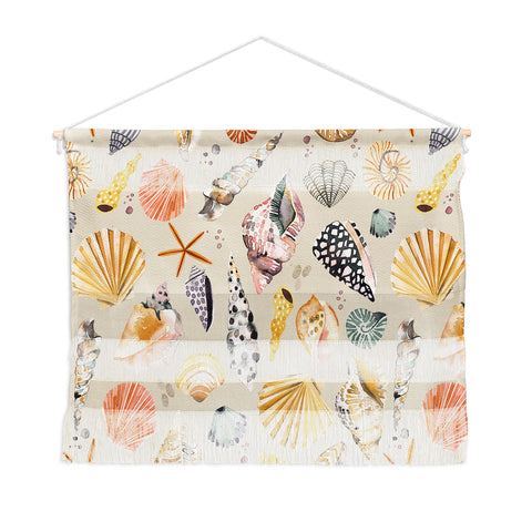 Ninola Design Sea Shells Ocean Marine Coastal Sand Wall Hanging Landscape