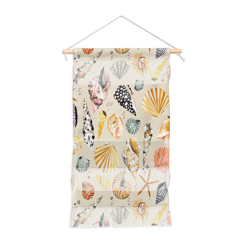 Ninola Design Sea Shells Ocean Marine Coastal Sand Wall Hanging Portrait