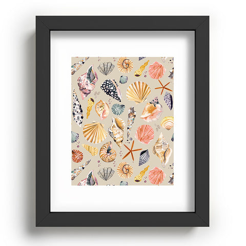 Ninola Design Sea shells Sand beige Recessed Framing Rectangle