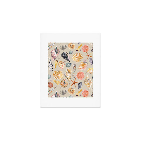 Ninola Design Sea shells Sand beige Art Print