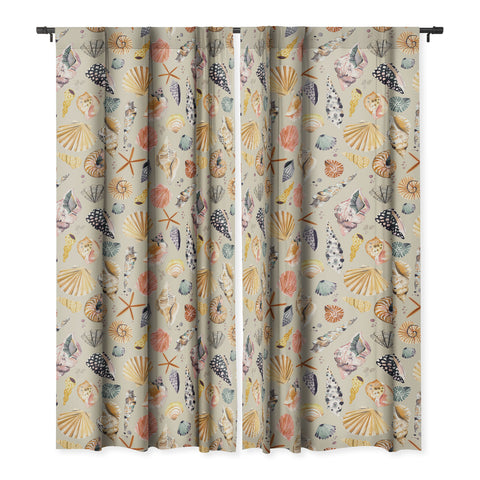 Ninola Design Sea shells Sand beige Blackout Non Repeat