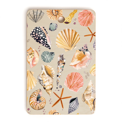 Ninola Design Sea shells Sand beige Cutting Board Rectangle