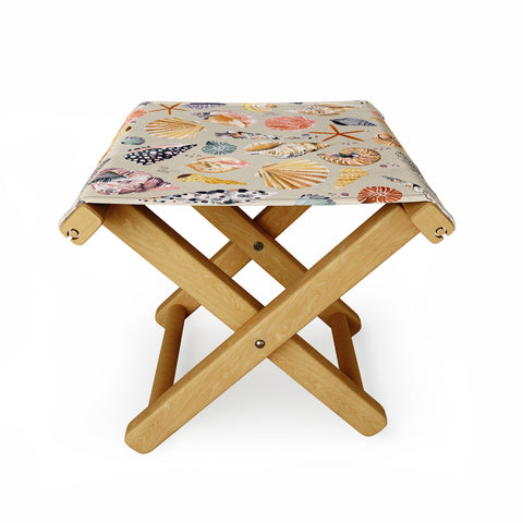 Ninola Design Sea shells Sand beige Folding Stool
