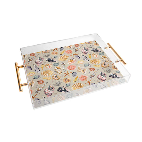 Ninola Design Sea shells Sand beige Acrylic Tray