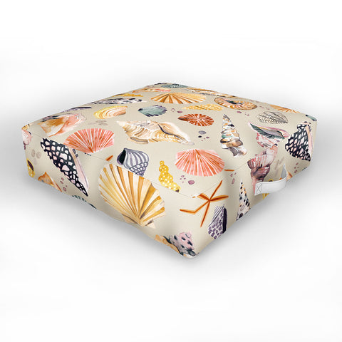 Ninola Design Sea shells Sand beige Outdoor Floor Cushion