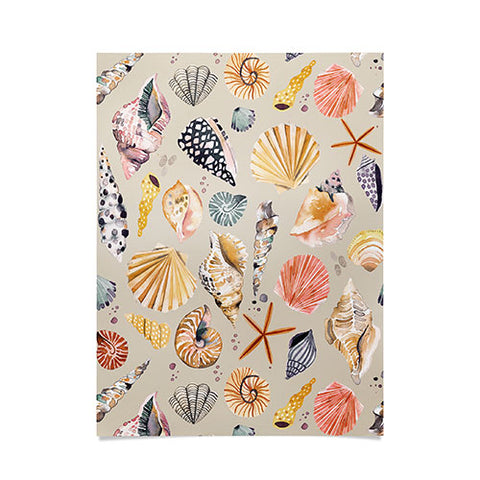 Ninola Design Sea shells Sand beige Poster