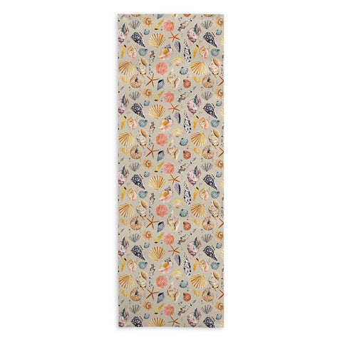 Ninola Design Sea shells Sand beige Yoga Towel