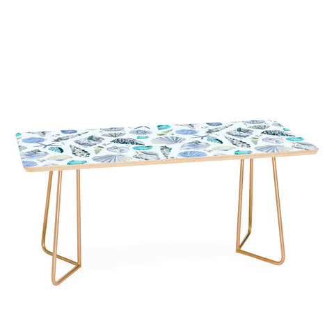 Ninola Design Sea shells Soft blue Coffee Table
