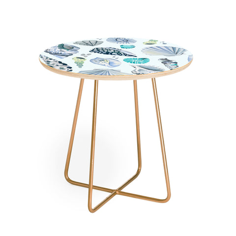 Ninola Design Sea shells Soft blue Round Side Table