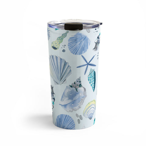 Ninola Design Sea shells Soft blue Travel Mug