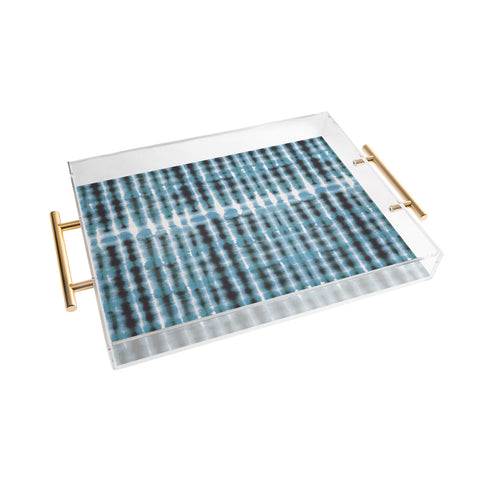 Ninola Design Shibori Plaids Stripes Acrylic Tray