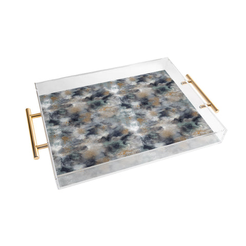 Ninola Design Smoky Marble Dark Astronomy Acrylic Tray