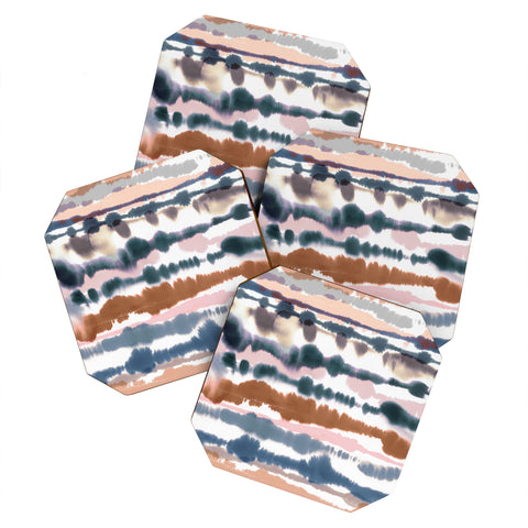 Ninola Design Soft desert dunes Blue Coaster Set