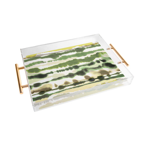 Ninola Design Soft lines tropical green Acrylic Tray