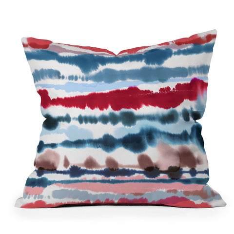 Ninola Design Soft nautical lines Outdoor Throw Pillow