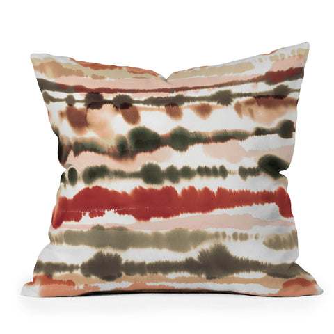 Ninola Design Soft warm dunes Outdoor Throw Pillow
