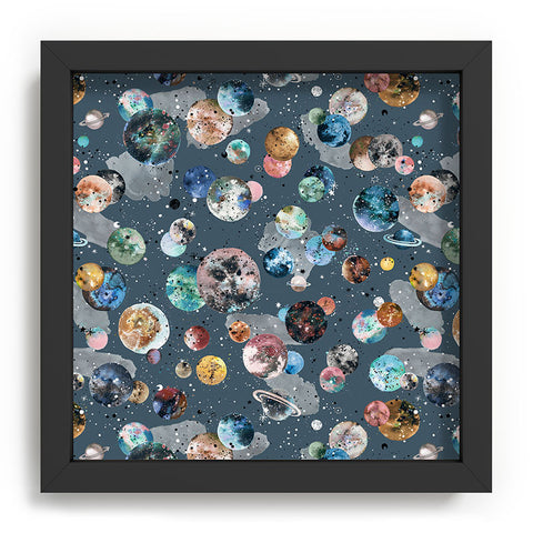Ninola Design Space Planets Galaxy Dark Grey Recessed Framing Square