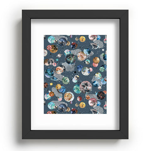 Ninola Design Space Planets Galaxy Dark Grey Recessed Framing Rectangle