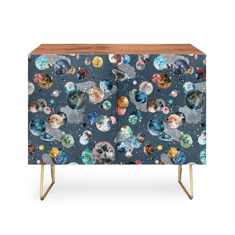 Ninola Design Space Planets Galaxy Dark Grey Credenza